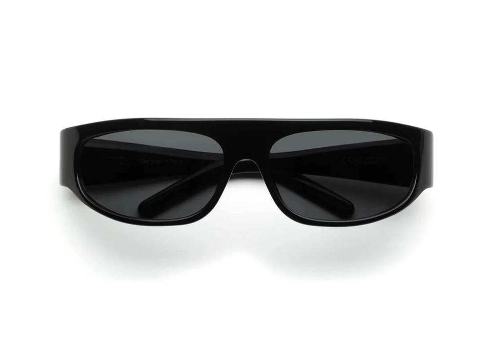Maison Margiela Sunglasses Lunettes 1 Noir 9MP Black Wrap Frame Gray Lens 63mm